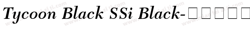 Tycoon Black SSi Black字体转换